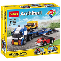 Thumbnail for 3in1 DIY Architect Transporter Vehicle Bricks Set - 264+Pcs