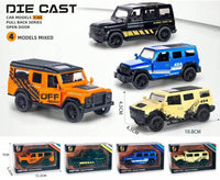 1:43 Diecast Metal Pullback Jeep - Assortment