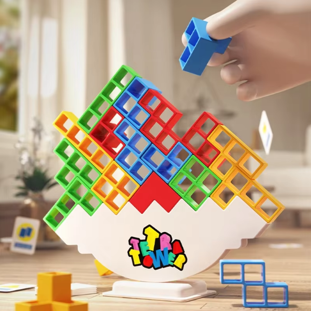 16Pcs Tetra Tower Building Blocks Balance Game