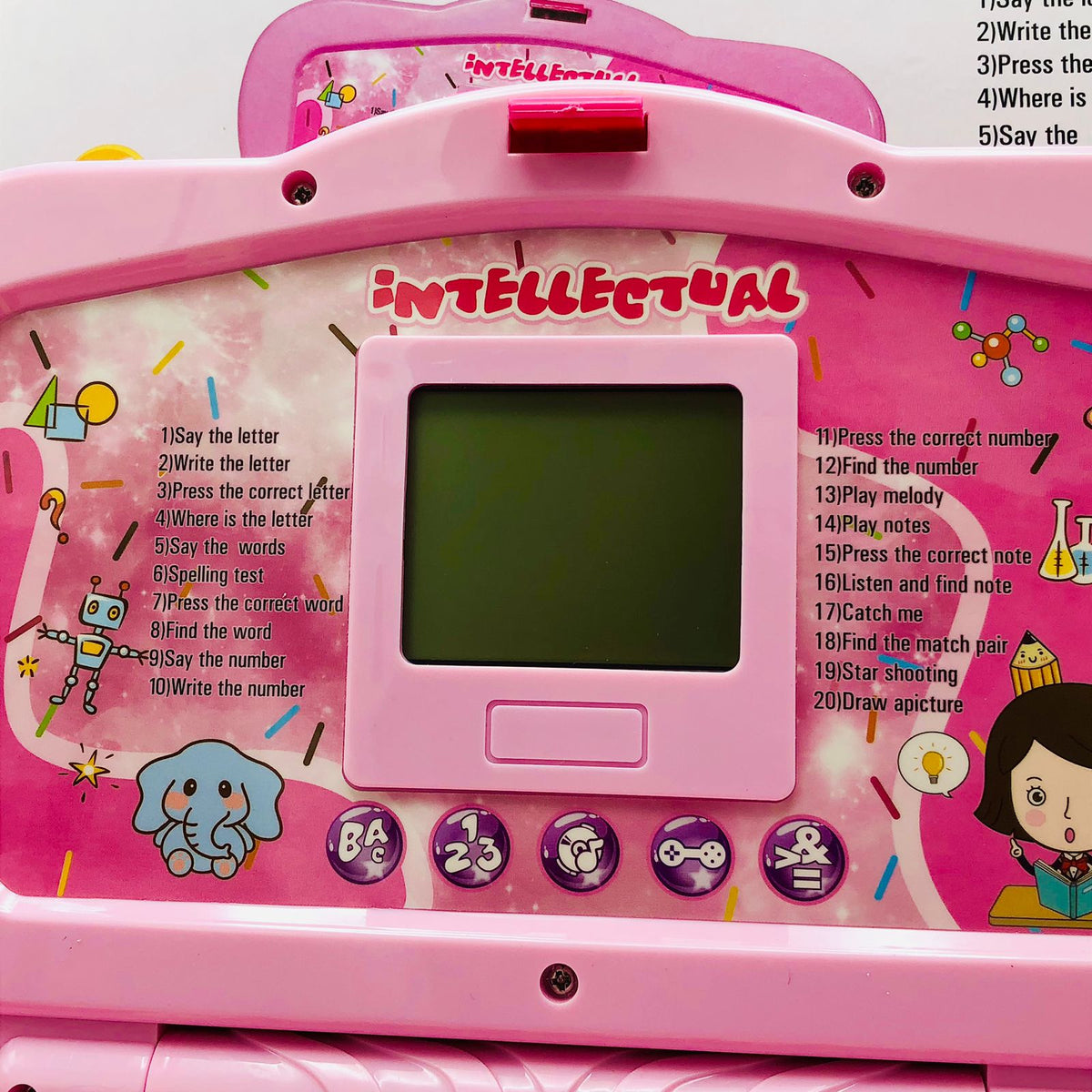 20 Activities Kids Intellectual Mouse Control Laptop - Pink