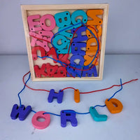 Thumbnail for Wooden Capital Letters Lacing Tray