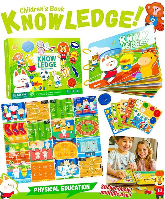 16in1 Montessori Sports Awareness Themed Busy Book