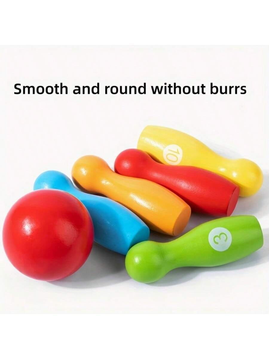 Wooden Arcade Bowling Game Set