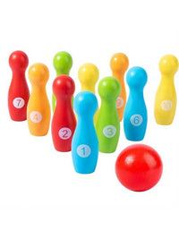 Wooden Arcade Bowling Game Set