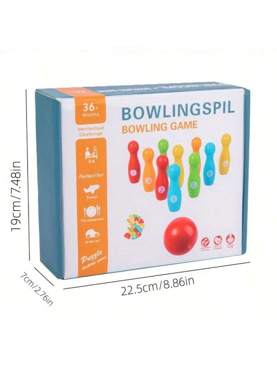 Wooden Arcade Bowling Game Set