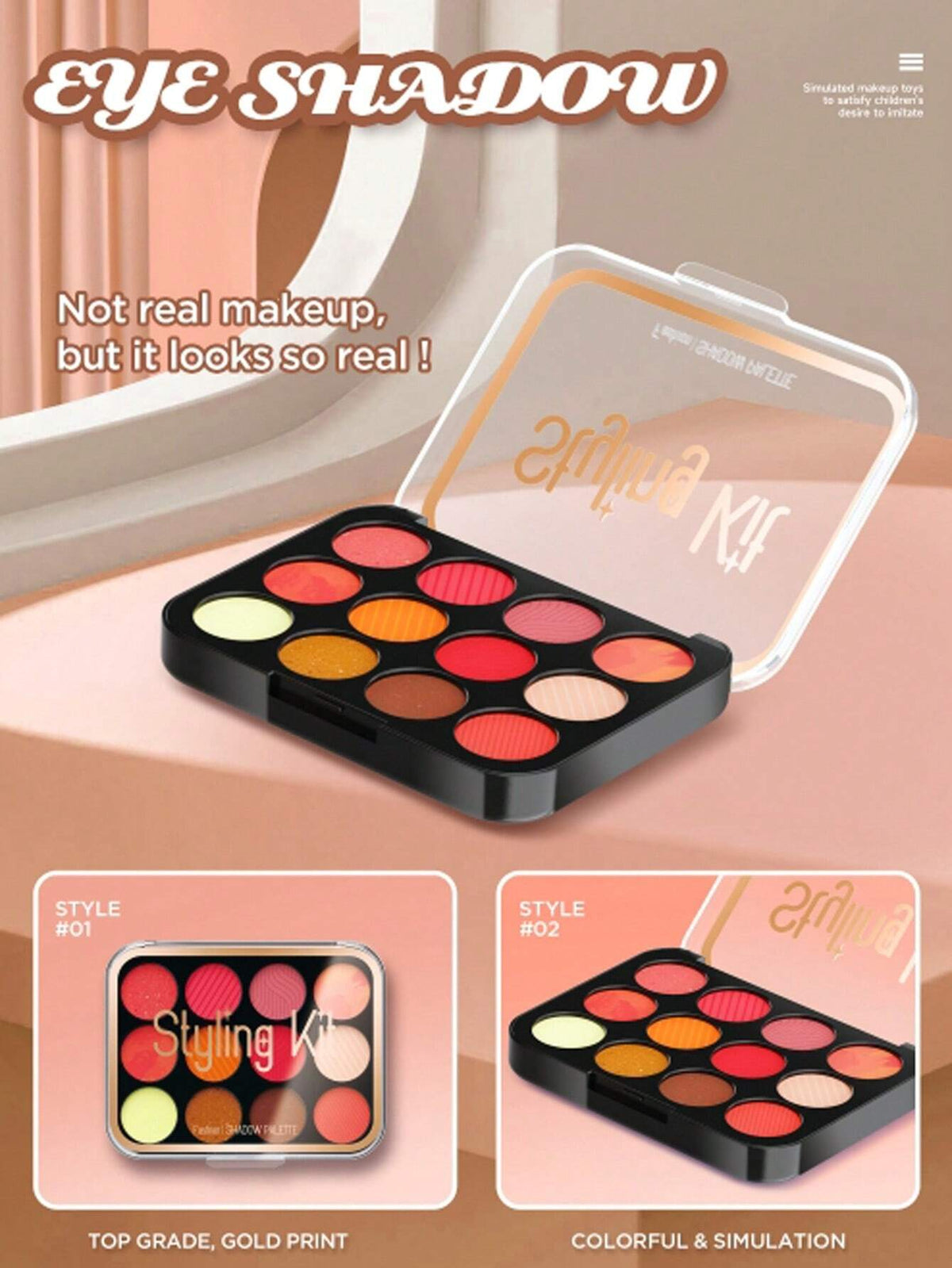10Pcs Pretend Play Kids Makeup Kit