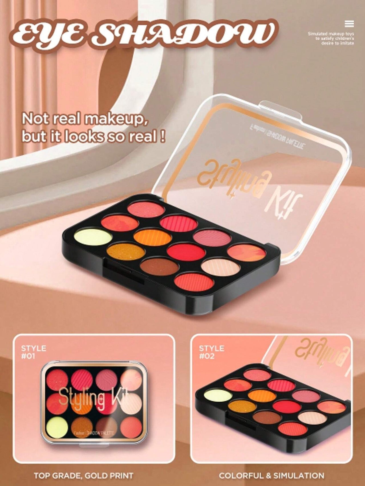10Pcs Pretend Play Kids Makeup Kit