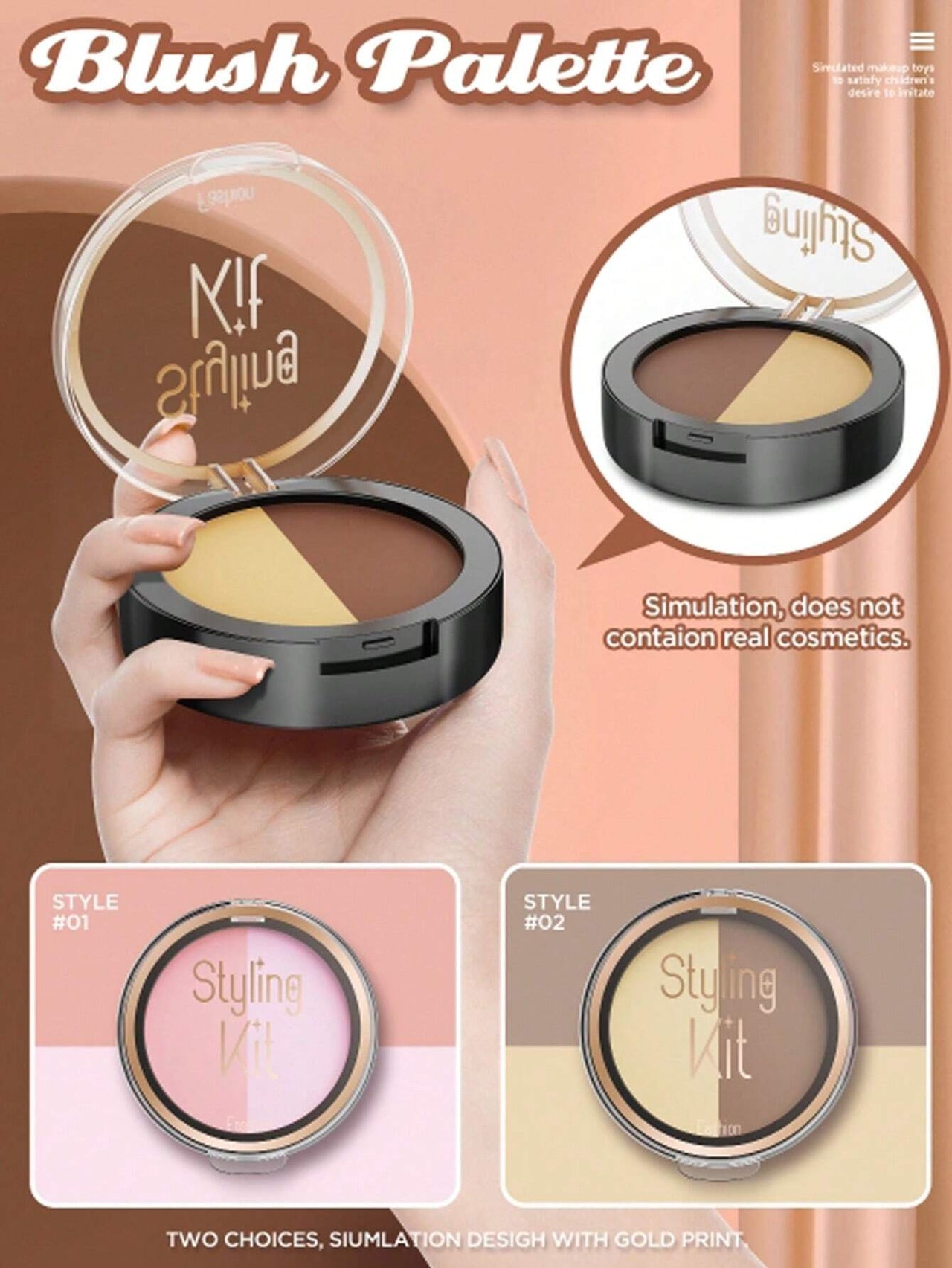 10Pcs Pretend Play Kids Makeup Kit