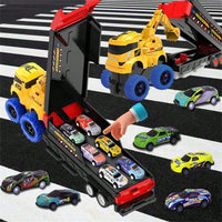 ABS Foldable Ejection Excavator Truck With 6Pcs Cars
