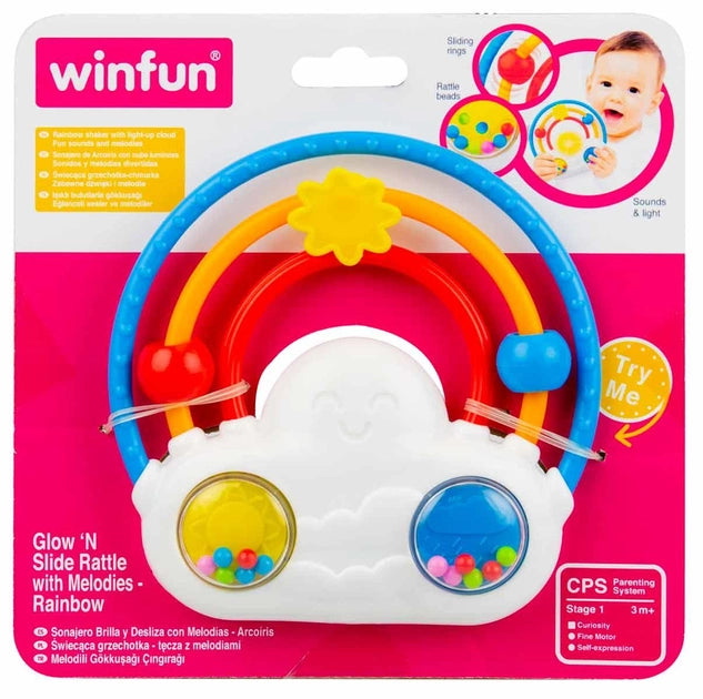 As babies shake the rattle, they are rewarded with the soothing glow and musical sounds, creating a cause-and-effect relationship that promotes cognitive development and early learning.