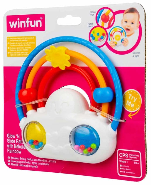 As babies shake the rattle, they are rewarded with the soothing glow and musical sounds, creating a cause-and-effect relationship that promotes cognitive development and early learning.