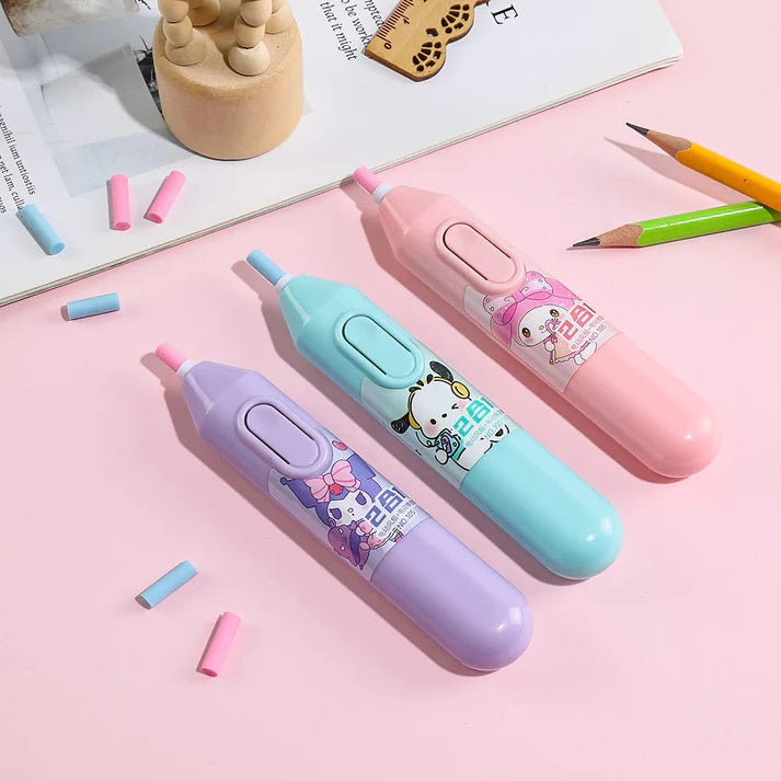 Cartoon Themed Electric Eraser With Mini Fan