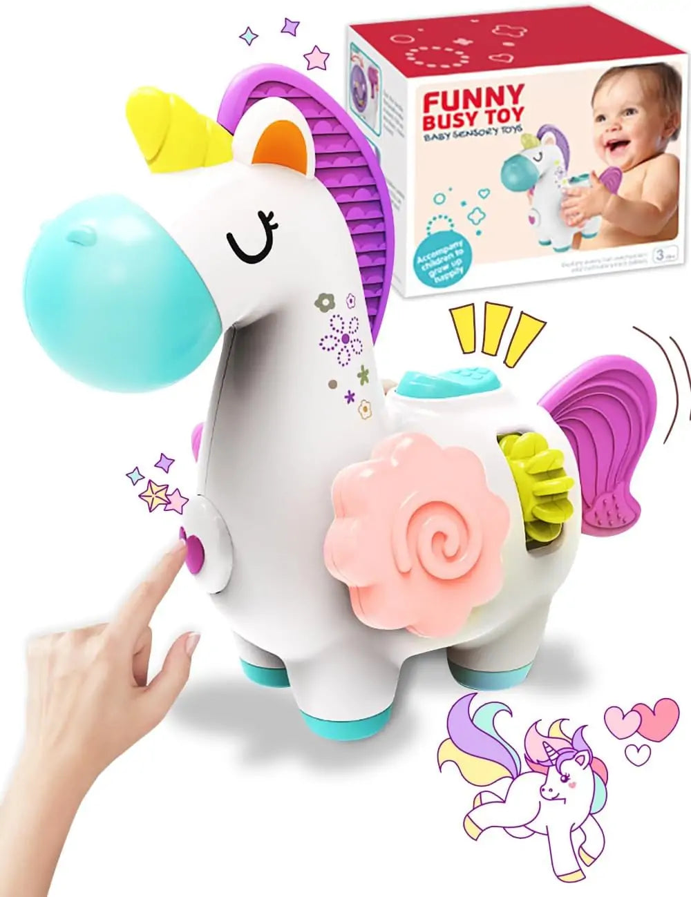 Multi-functional Montessori Mini Unicorn Sensory Toy