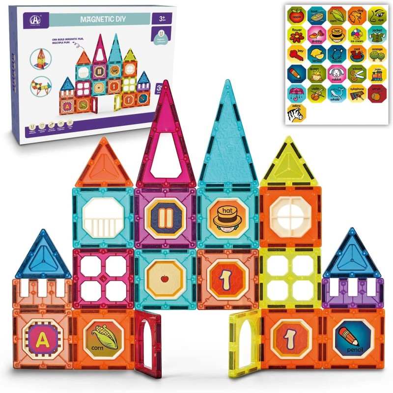 32Pcs DIY MagneticTiles Building Blocks