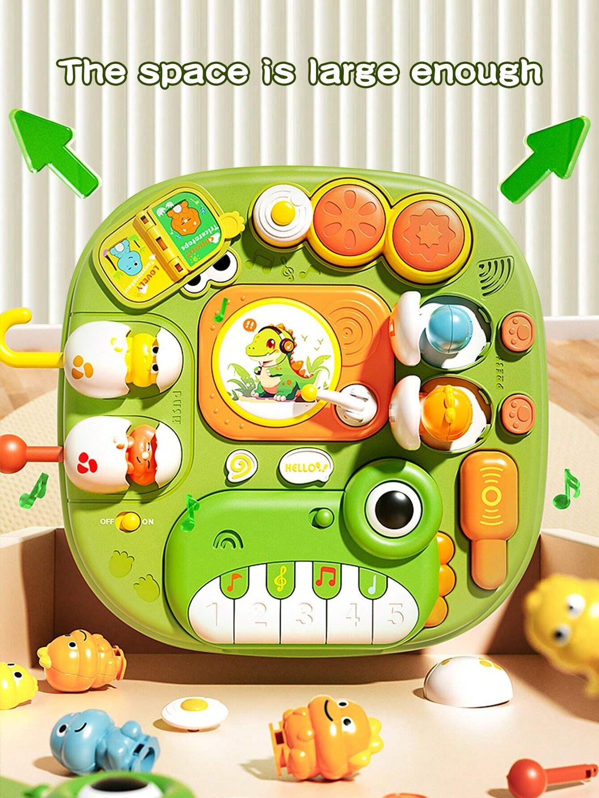 Multi-functional Kids Dinosaur Musical Piano Activity Table