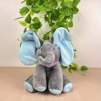 Peek-A-Boo Sing & Play Plush Elephant - Blue