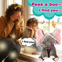 Peek-A-Boo Sing & Play Plush Elephant - Pink