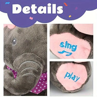 Peek-A-Boo Sing & Play Plush Elephant - Pink