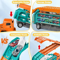 Inertial Rocket Deform ABS Truck With 3Pcs Alloy Cars