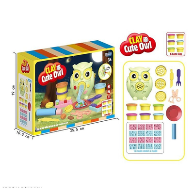 17Pcs DIY Cute Owl Colored Play Dough Set