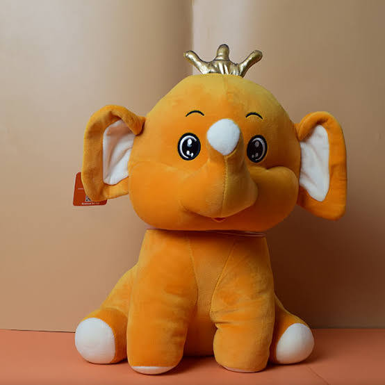 17 Inch Premium Elephant Stuff Toy - Yellow 
