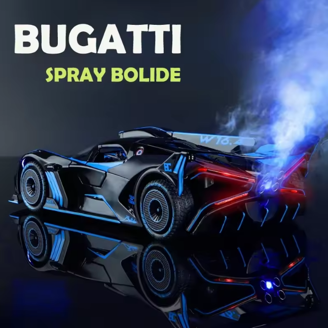 1:24 Diecast Bugatti Bolide Model Car With Smoke