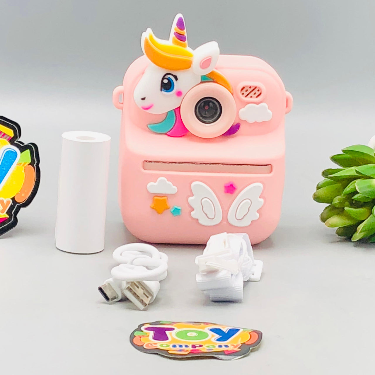Kids Unicorn Themed Instant Print Camera With Silicon Case