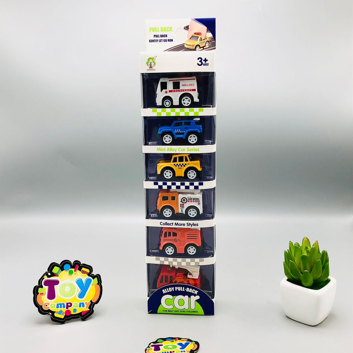 6Pcs Mini Alloy Pullback Cars - Assortment