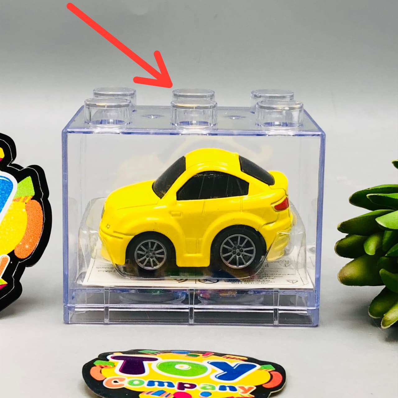 1Pc Diecast Mini Yellow Car - Minor Fault
