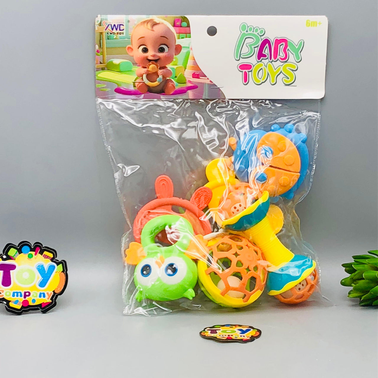 5Pcs Premium Baby Teether & Rattles Set557645710012376