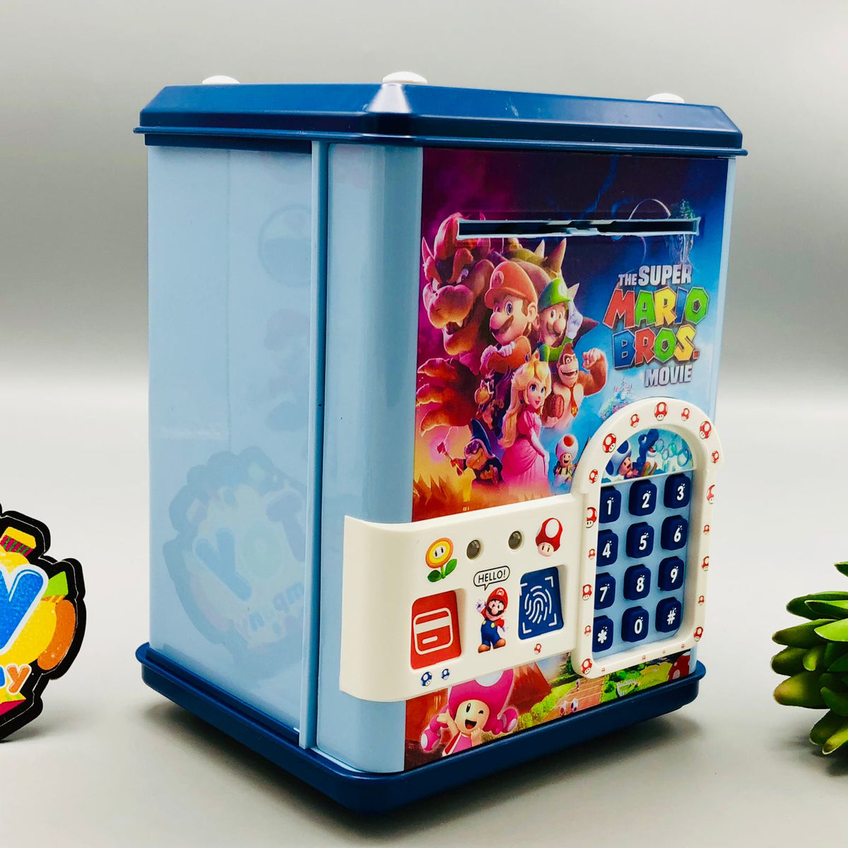 Super Mario Fingerprint & Swipe Card Unlock Piggy Bank