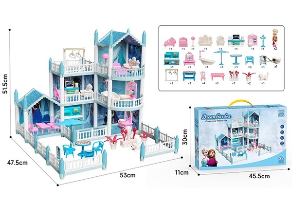 187Pcs DIY Dream Garden Luxury Doll House