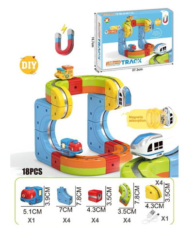 18Pcs DIY Magnetic Levitation Train Track Set
