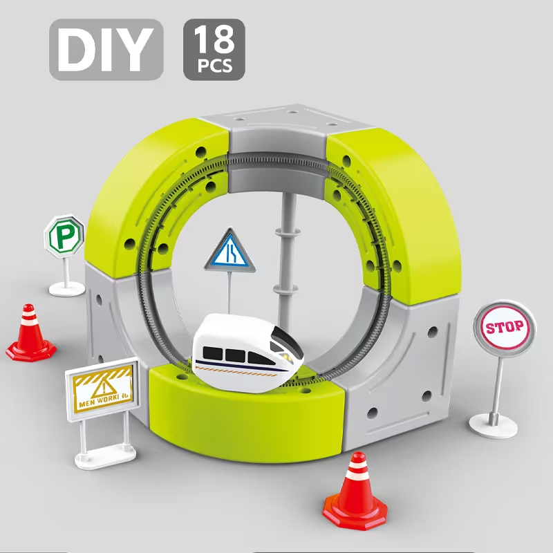 18Pcs DIY Mini Cube Levitation Train Track Set