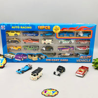 18Pcs Diecast Mini Inertial Cars Set