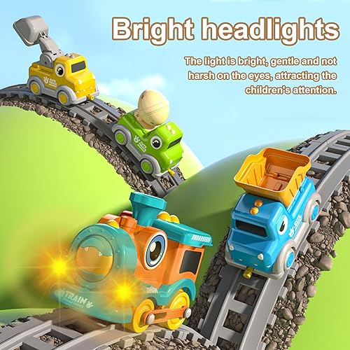 18Pcs Kids Dinosaur Ball Blowing Train track Set