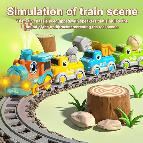 18Pcs Kids Dinosaur Ball Blowing Train track Set