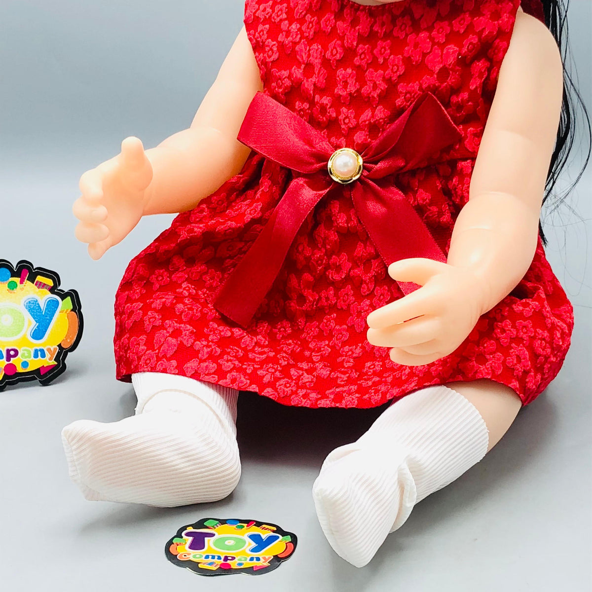 18* Inches Premium Reborn Doll With Music - Ruby Red Dress