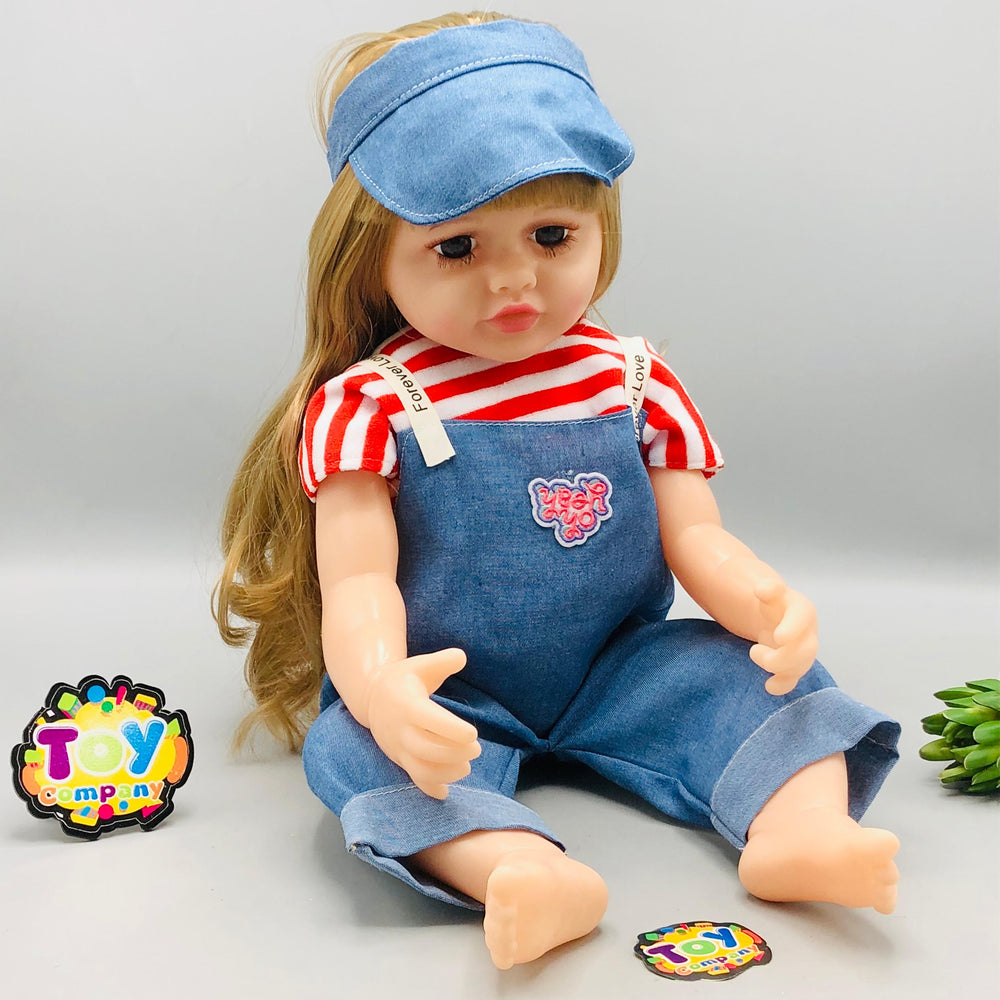 18* Inches Premium Reborn Doll With Music - Denim Cutie
