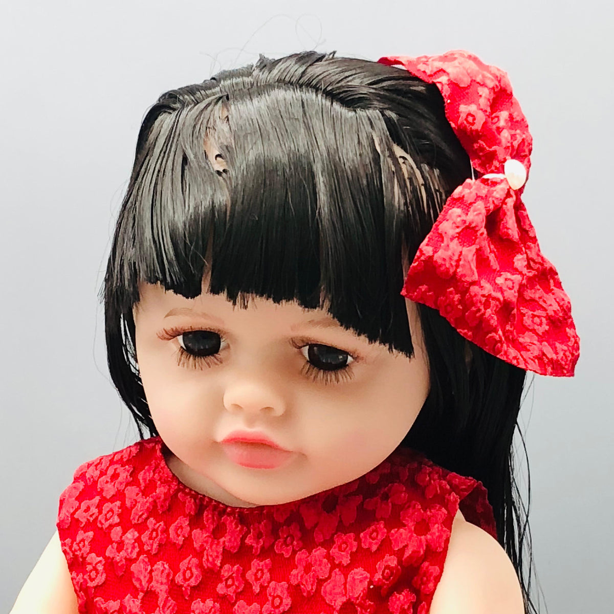 18* Inches Premium Reborn Doll With Music - Ruby Red Dress