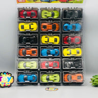 18Pcs Mini Diecast Pullback Cars With Display Box