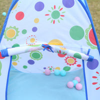 Thumbnail for 3in1 Foldable Tunnel Tent House - Blue
