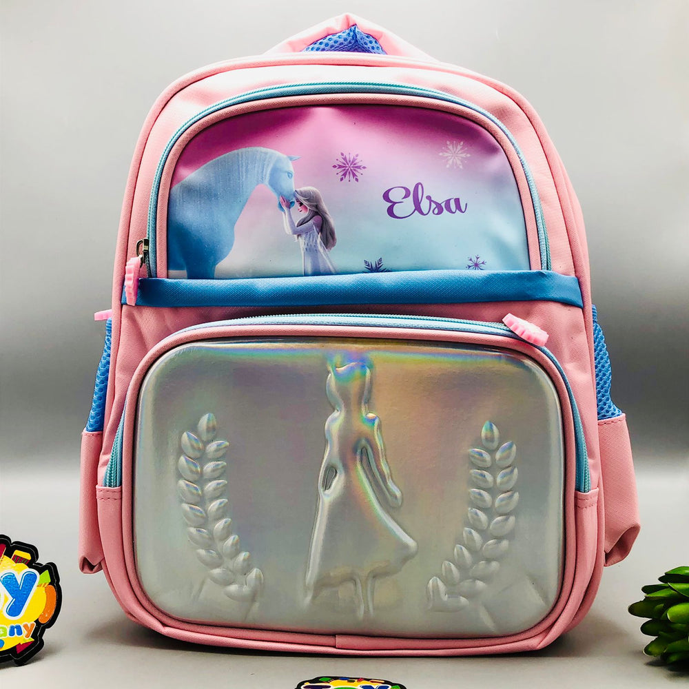 12* Inches Premium Elsa Themed Montessori School Bag