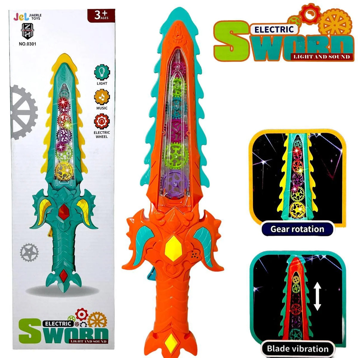 Electric Gear Sword Light & Sound Toy