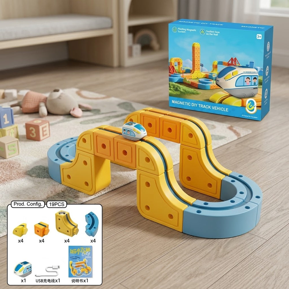 19Pcs DIY Magnetic Levitation Rail Track Set
