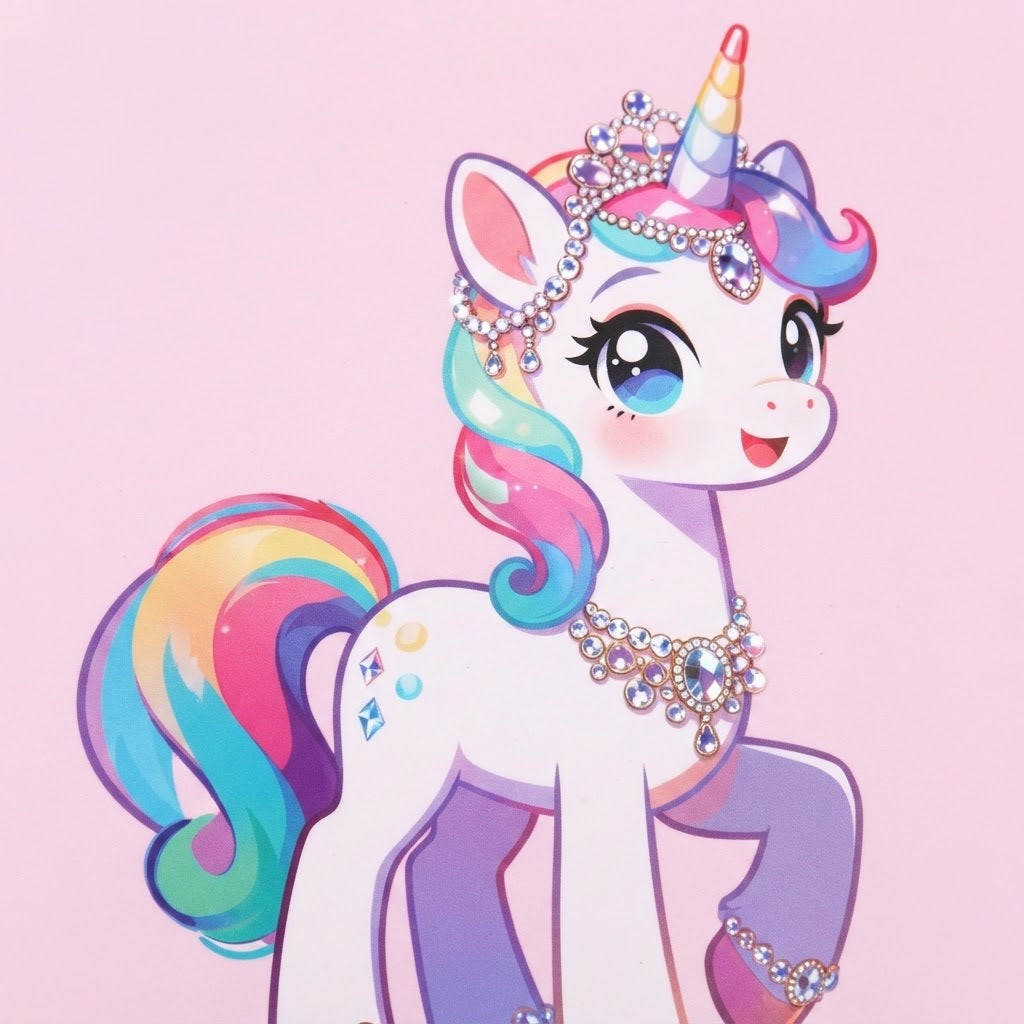 19Pcs Unicorn Themed Realistic Girls Makeup Box