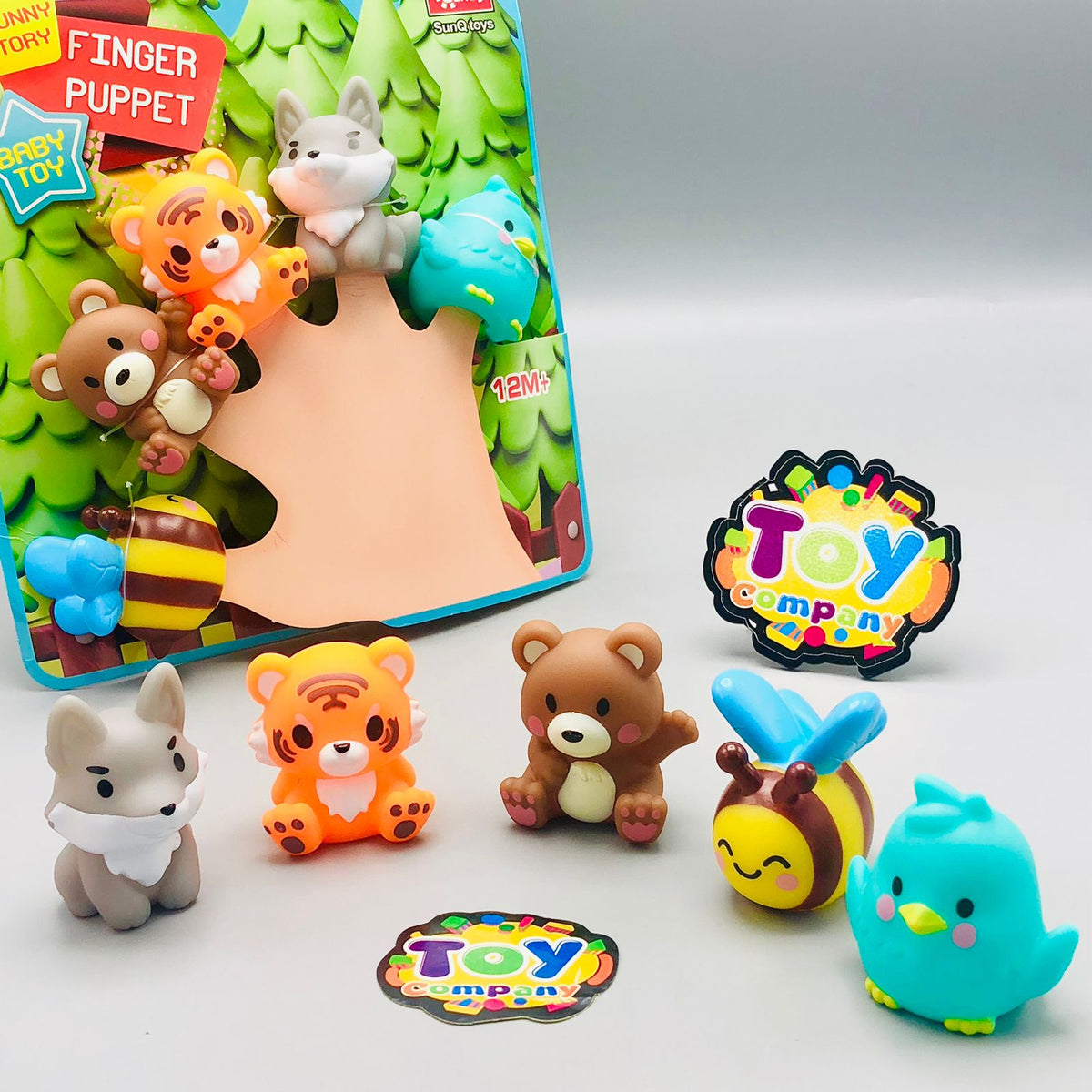 5Pcs Soft Silicon Animal Finger Puppet - Assortment