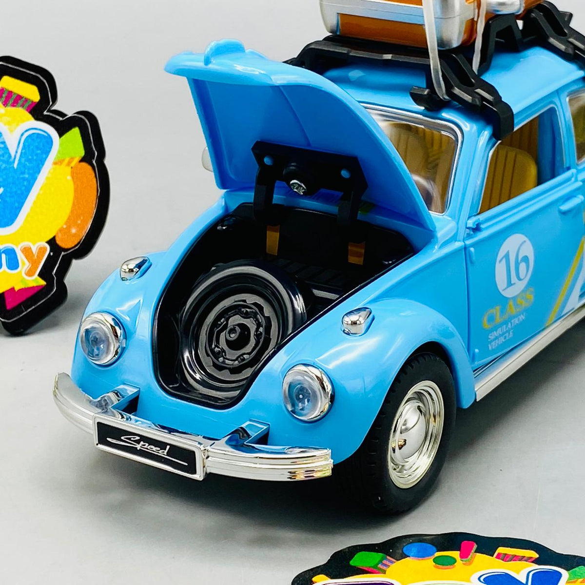 1Pc ABS Beetle Camping Model - Blue