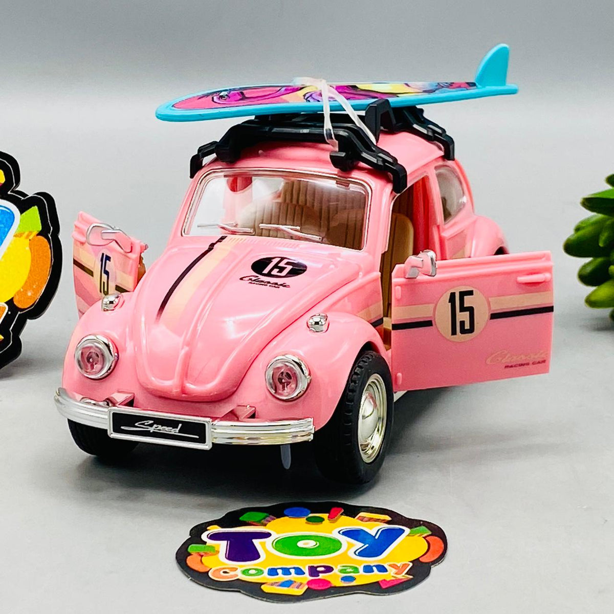 1Pc ABS Beetle Camping Model - Pink