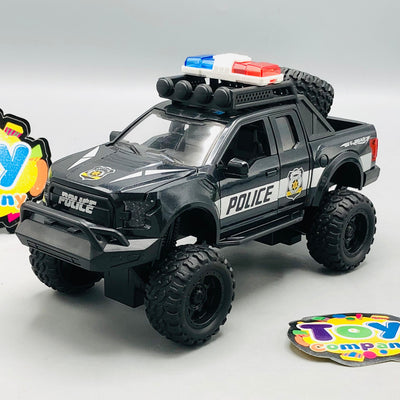 1Pc ABS Inertial Police Ford Raptor Model With Light & Sound